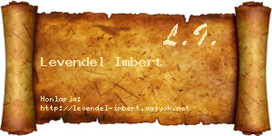 Levendel Imbert névjegykártya